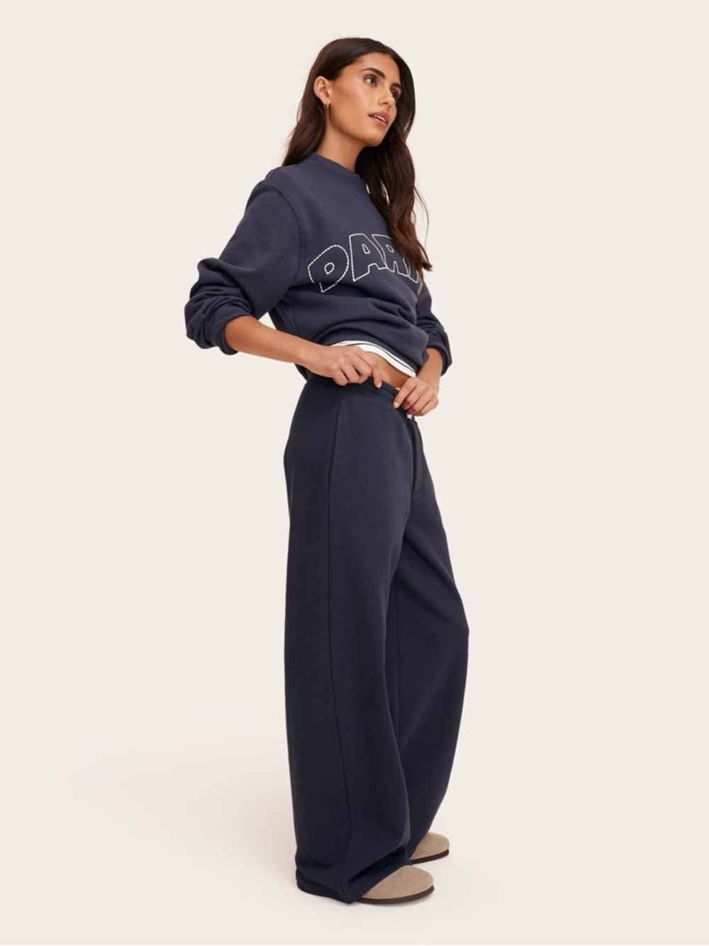 🎯💙 Navy Blue High-Rise Boxer Sweatpants - PARKE x TARGET - Size Medium